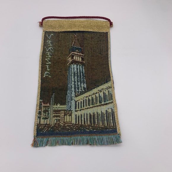 GIULIANA Fabris VENEZIA Vtg. Wall Hanging Tapestry Italian Capanile Bell Tower - Picture 7 of 10